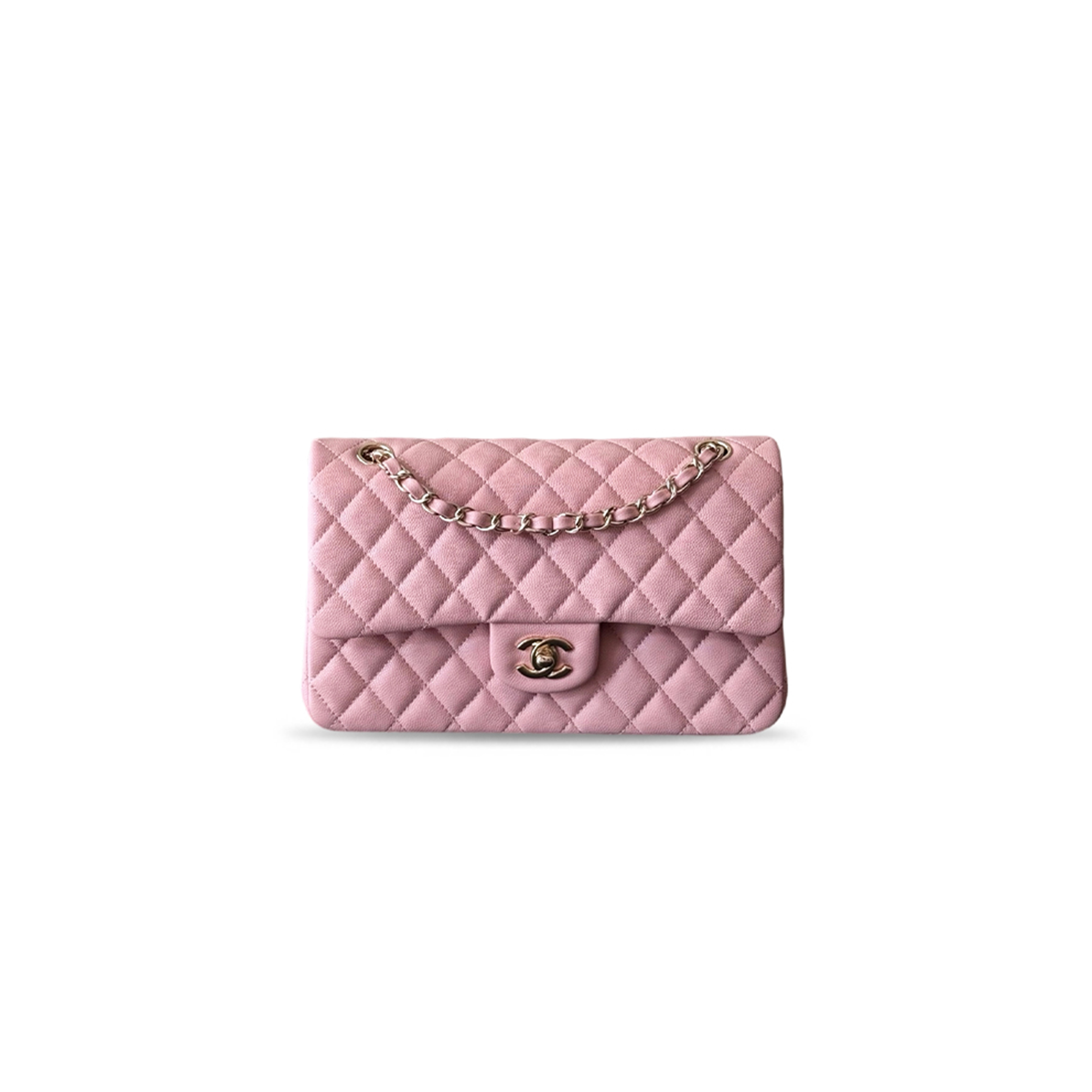 CHANEL CAVIAR QUILTED MEDIUM DOUBLE FLAP LIGHT A01112 (25.5*15.5*6.5cm) 